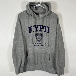 NYPD Officially Licensed Hoodie Mens Size Large Gray 2013 New York Police Dept